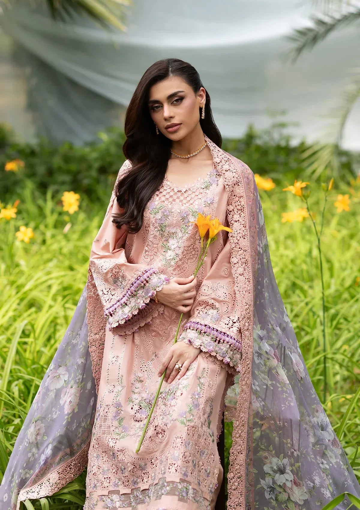 LAWN - LUXURY LAWN VOL ll '26 - ELQ-6A BLUSHING ROSE