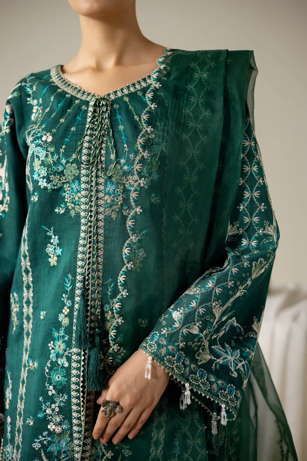 Korean rawsilk - Lune des fleurs - MIRELLE
