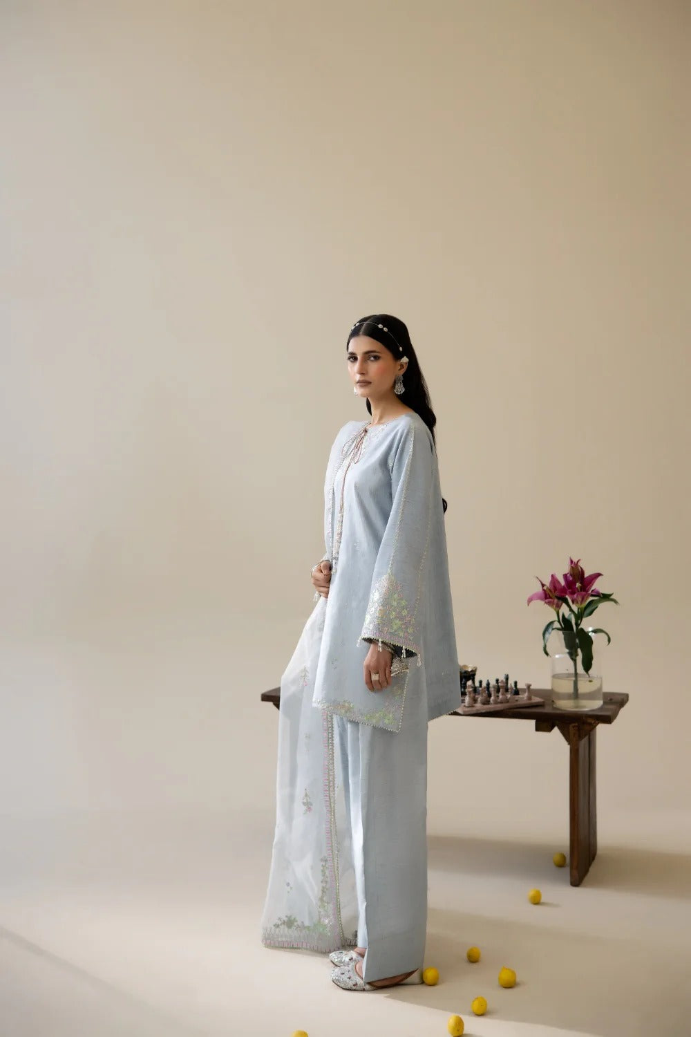 Korean rawsilk - Lune des fleurs - ESME