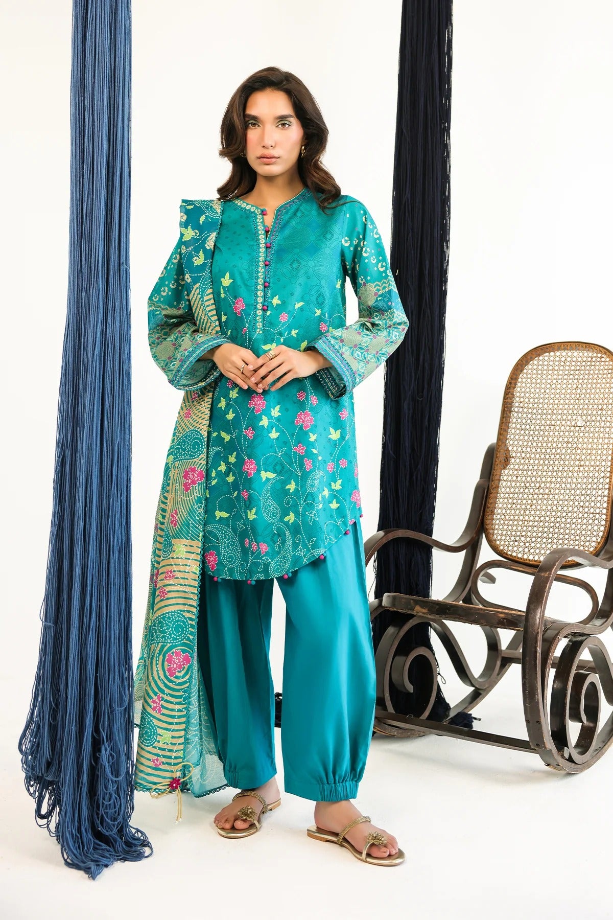 LAWN - Rhea - Teal Mirage
