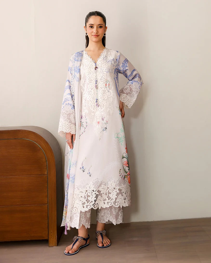 LAWN - Sunlit Tales | Embroidered Edit - Ivory Gleam