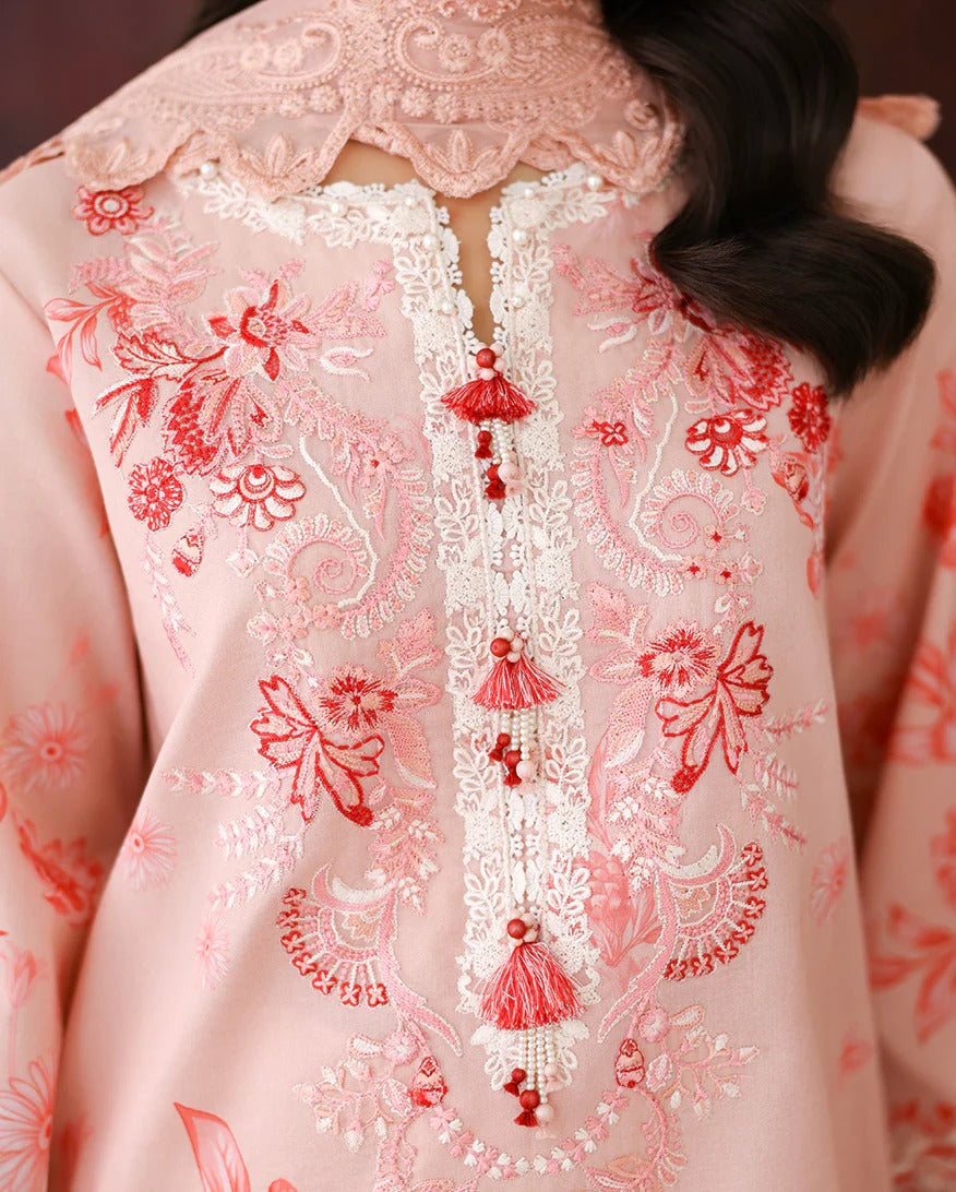 LAWN - Sunlit Tales | Embroidered Edit - Coral whisper