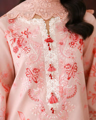 LAWN - Sunlit Tales | Embroidered Edit - Coral whisper