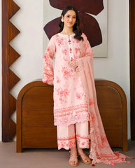 LAWN - Sunlit Tales | Embroidered Edit - Coral whisper