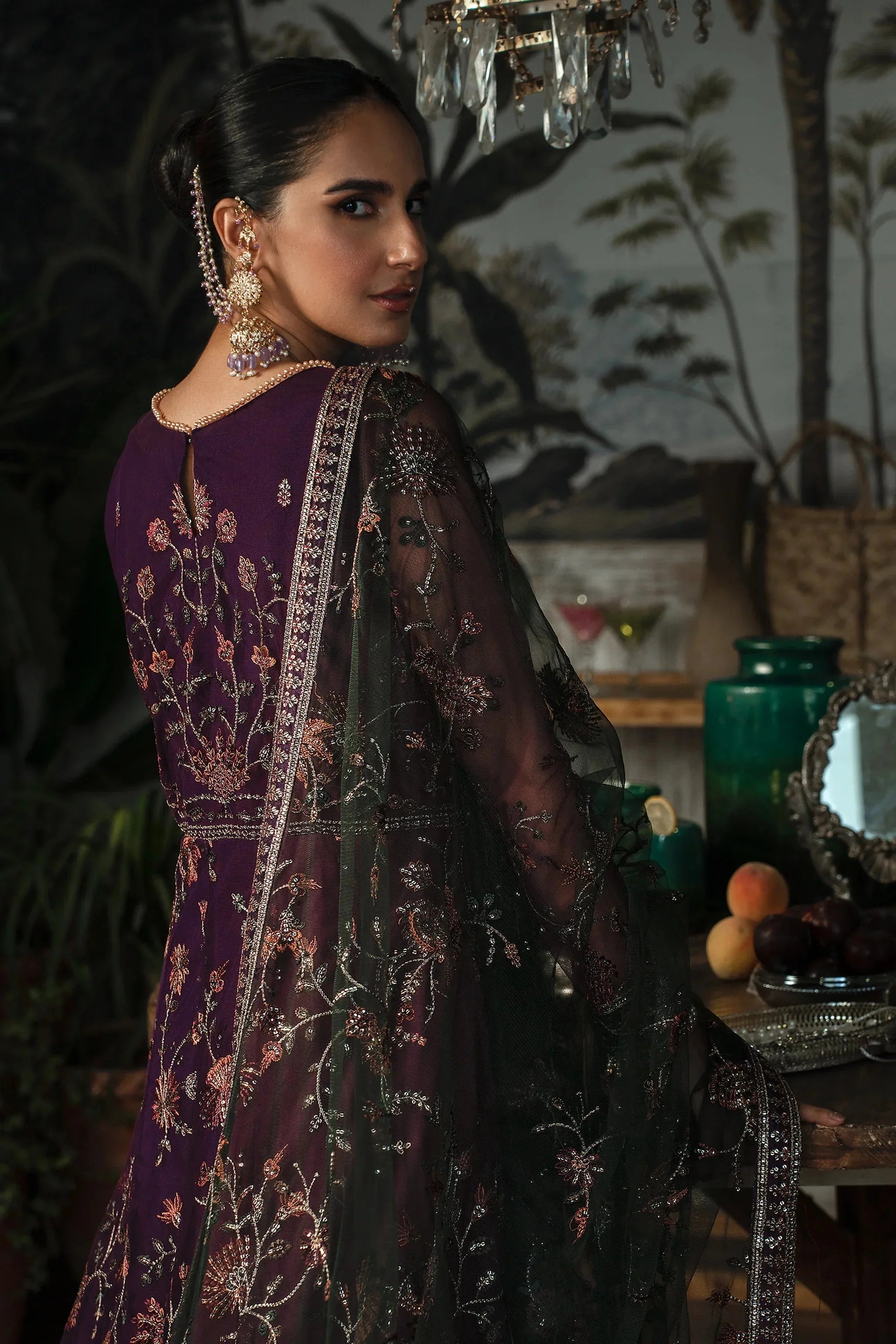 Zarif - La Rosella - Embroidered Net - HELEN