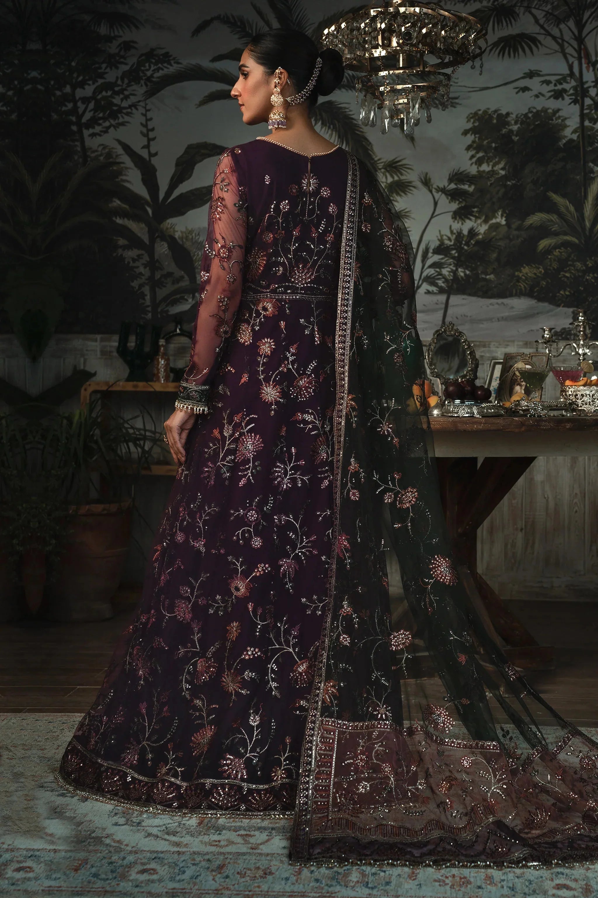 Zarif - La Rosella - Embroidered Net - HELEN