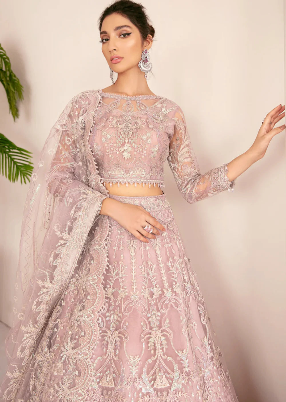 Baroque - Chantelle - Embroidered Chiffon - Pink Salt - 01