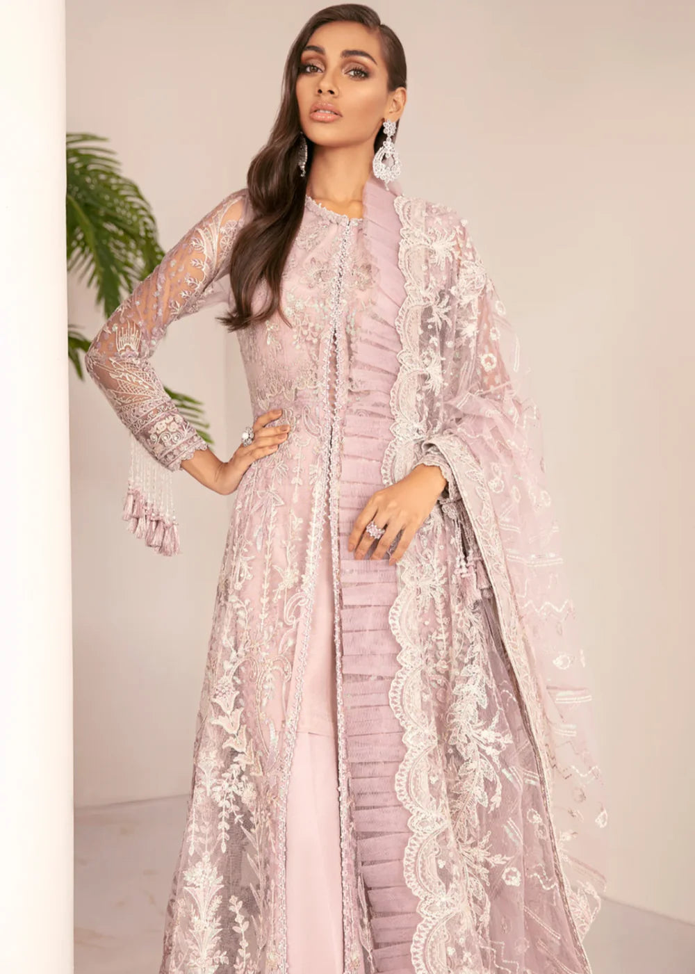 Baroque - Chantelle - Embroidered Chiffon - Pink Salt - 01