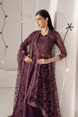 Lavish Premium - Shehnai - Embroidered Organza - Raos-e-gul