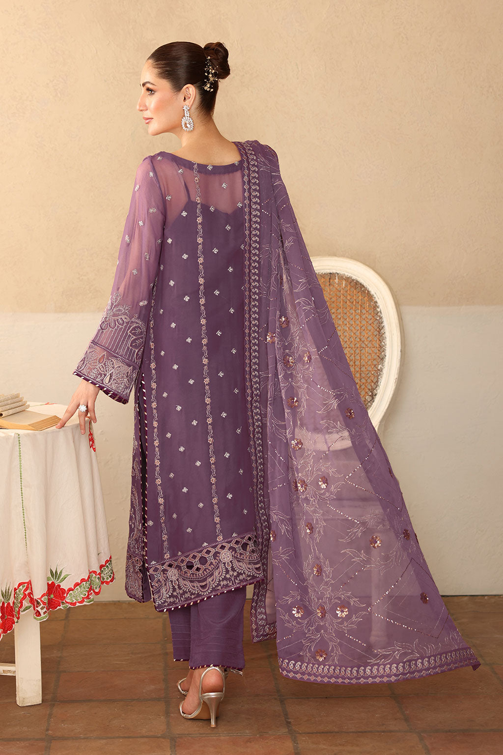 Ramsha - Sonehri - Embroidered Chiffon - BB 207