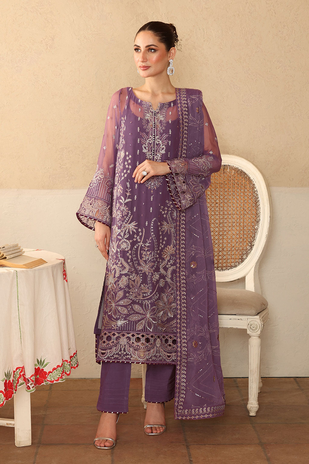 Ramsha - Sonehri - Embroidered Chiffon - BB 207