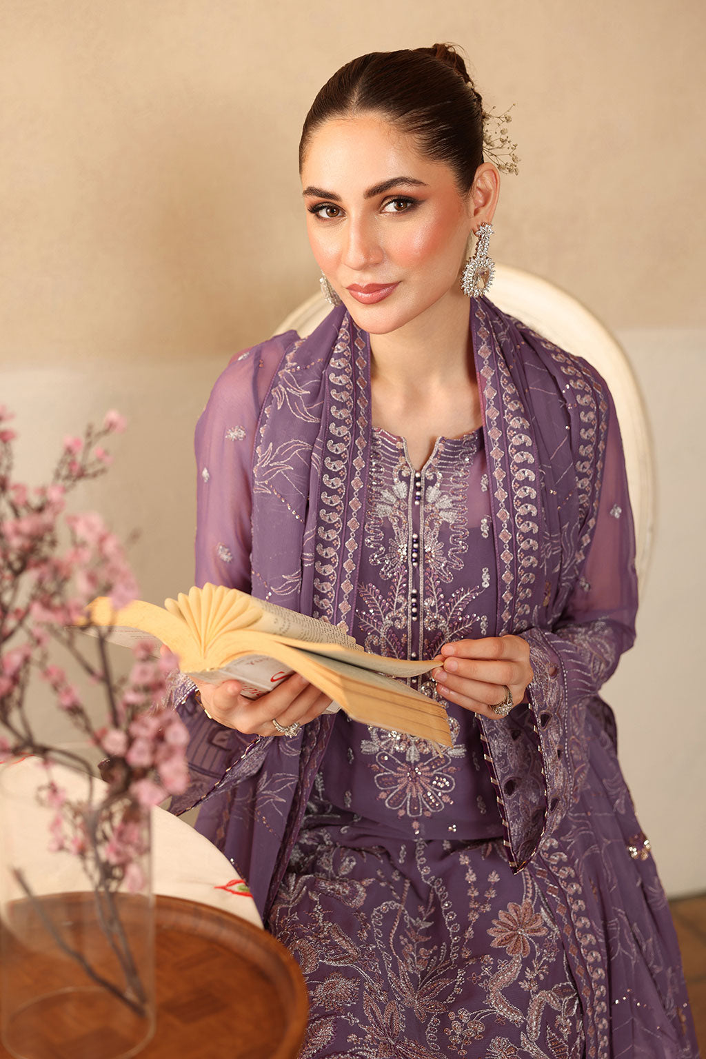 Ramsha - Sonehri - Embroidered Chiffon - BB 207