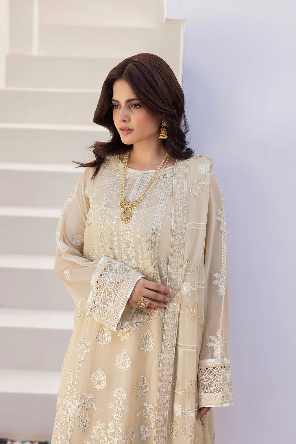 Ramsha - Sonehri - Embroidered Chiffon - BB 302