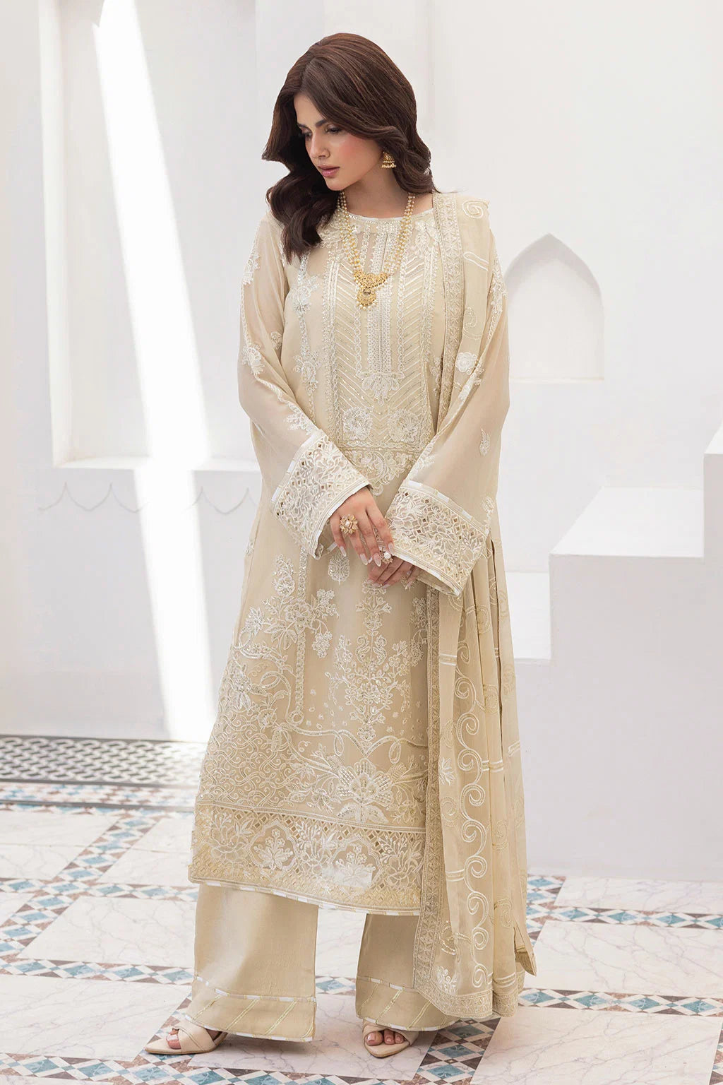Ramsha - Sonehri - Embroidered Chiffon - BB 302