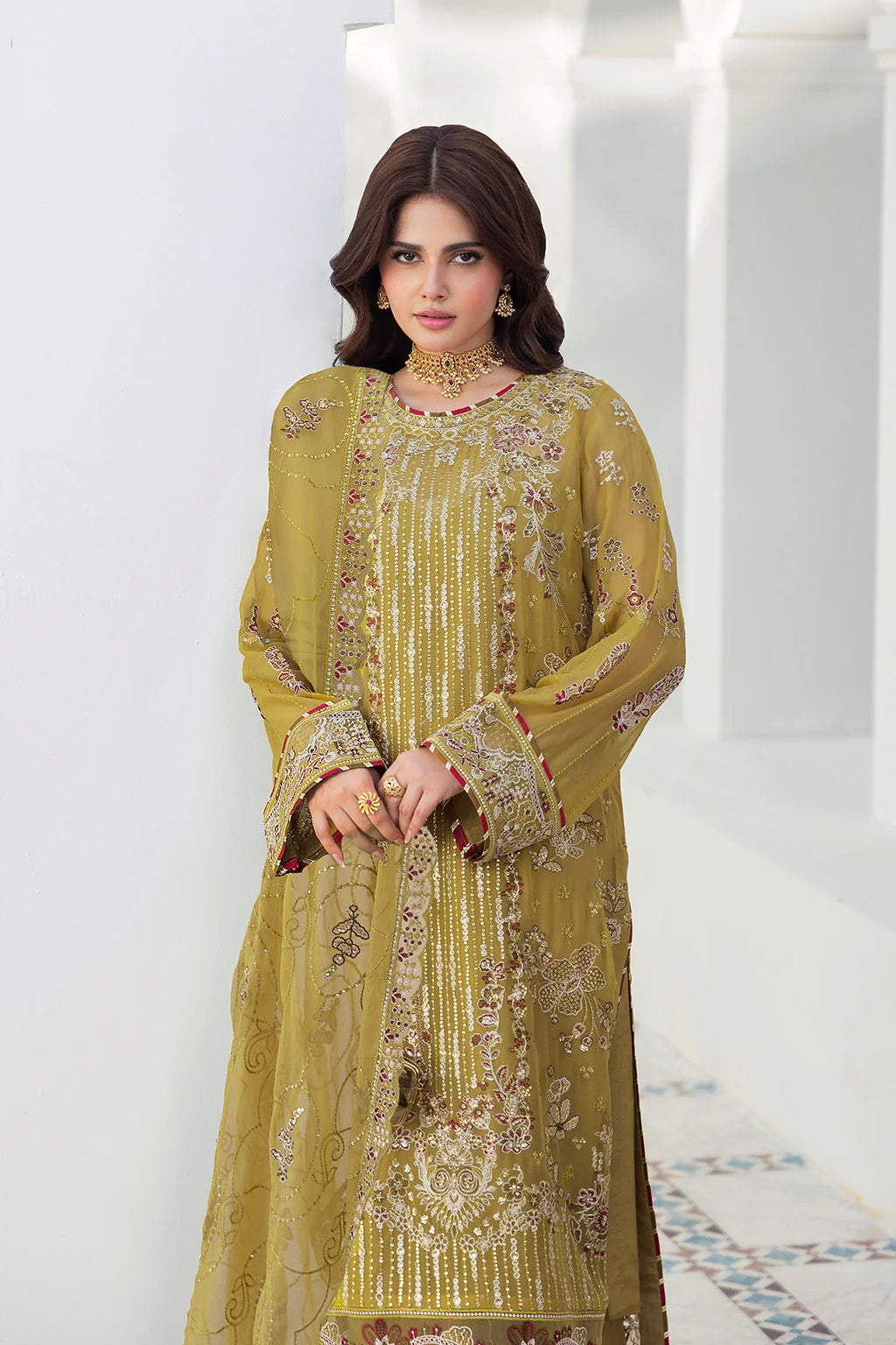 Ramsha - Sonehri - Embroidered Chiffon - BB 304