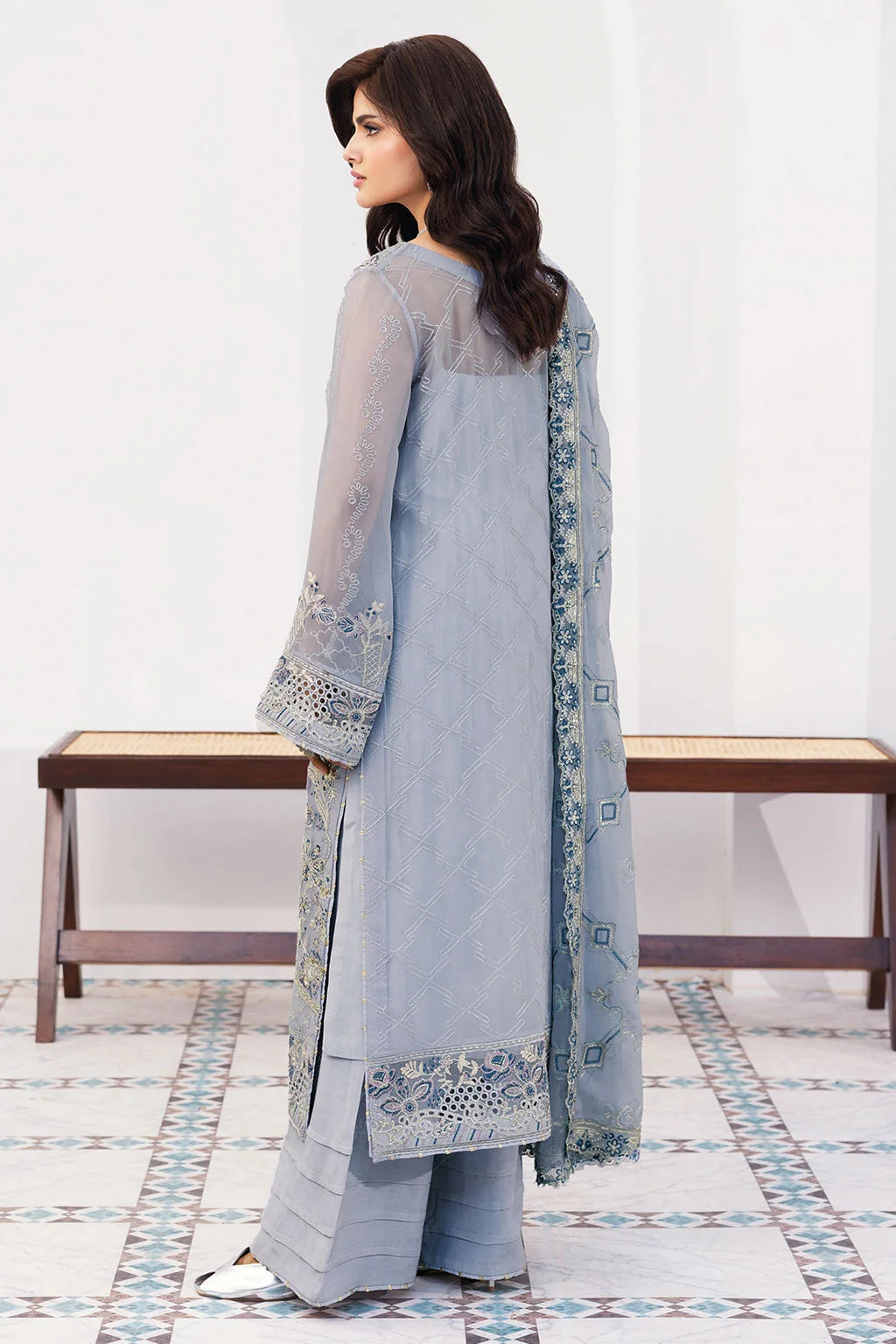 Ramsha - Sonehri - Embroidered Chiffon - BB 308