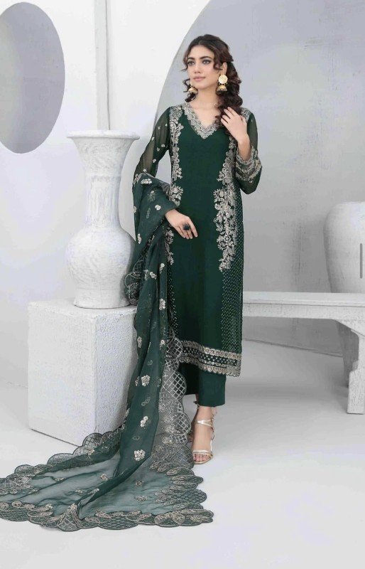 Tawakkal - Afa Embroidered Chiffon D-5104
