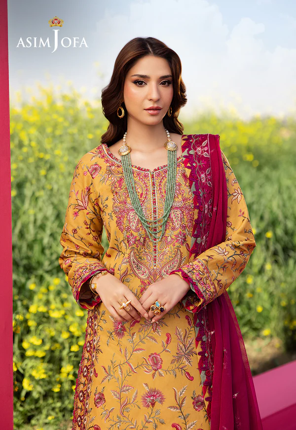 AJELL-07 EMBROIDERED LAWN 3 PCS - Image 4