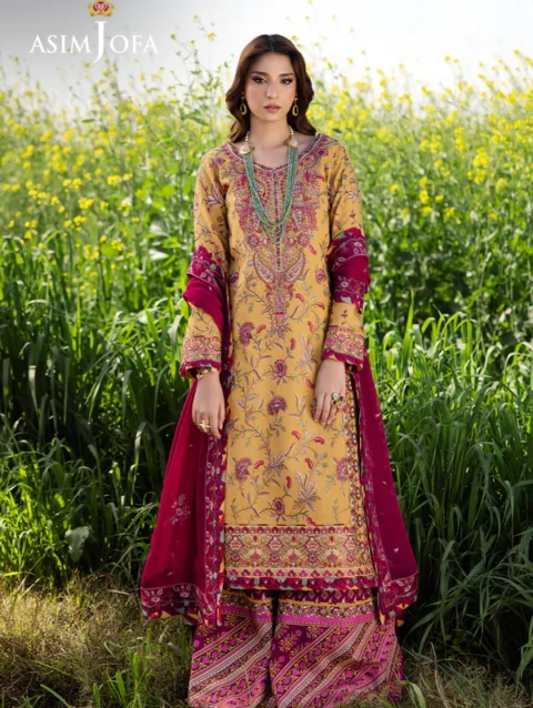 AJELL-07 EMBROIDERED LAWN 3 PCS