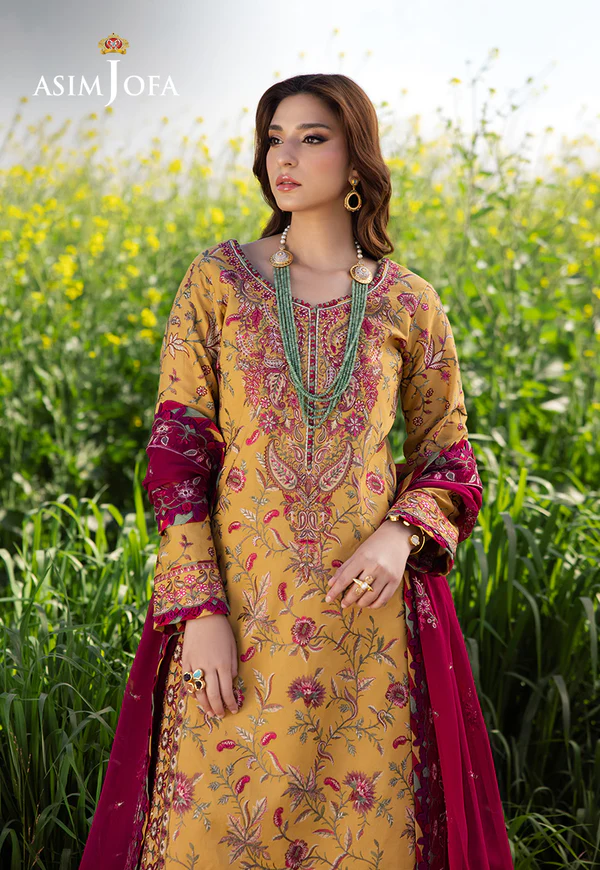 AJELL-07 EMBROIDERED LAWN 3 PCS - Image 5