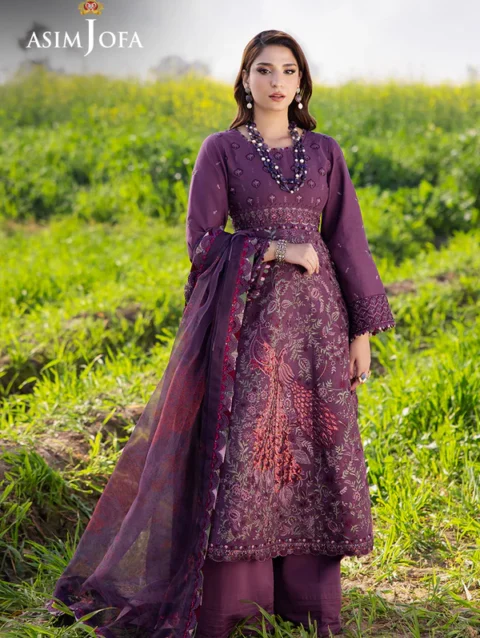 AJELL-18 EMBROIDERED LAWN 3 PCS