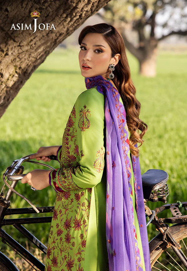 AJELL-05 EMBROIDERED LAWN 3 PCS - Image 6