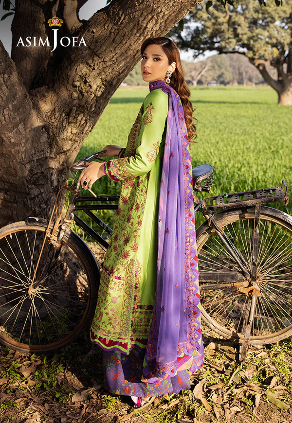 AJELL-05 EMBROIDERED LAWN 3 PCS - Image 8