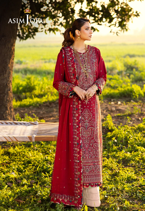AJELL-06 EMBROIDERED LAWN 3 PCS - Image 3