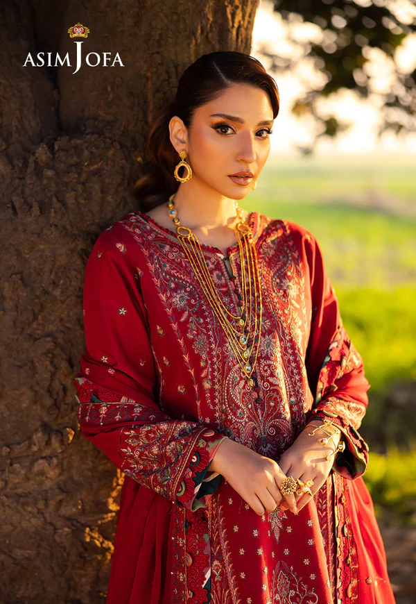AJELL-06 EMBROIDERED LAWN 3 PCS - Image 5