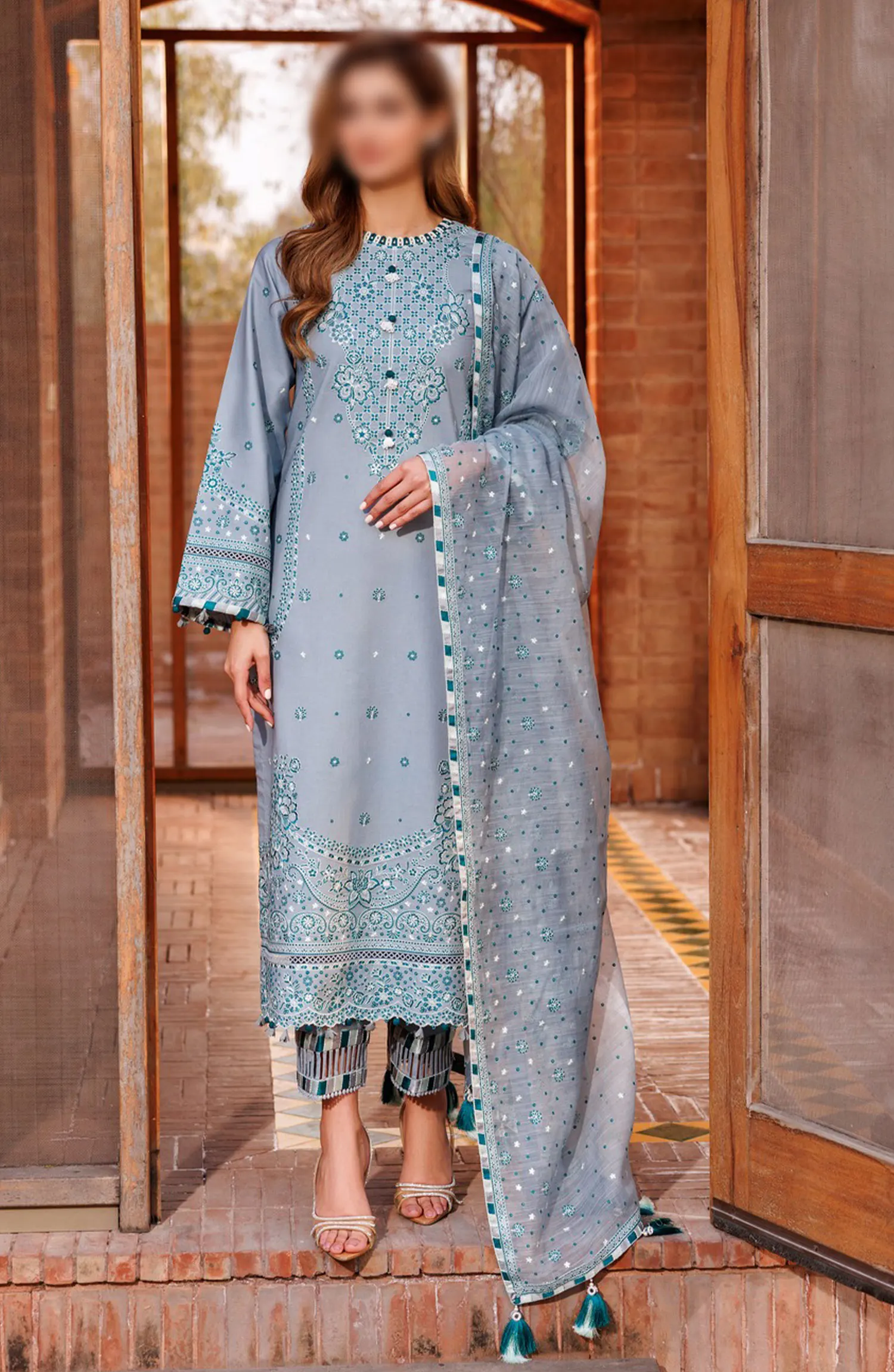 Dastoor Embroidered Lawn