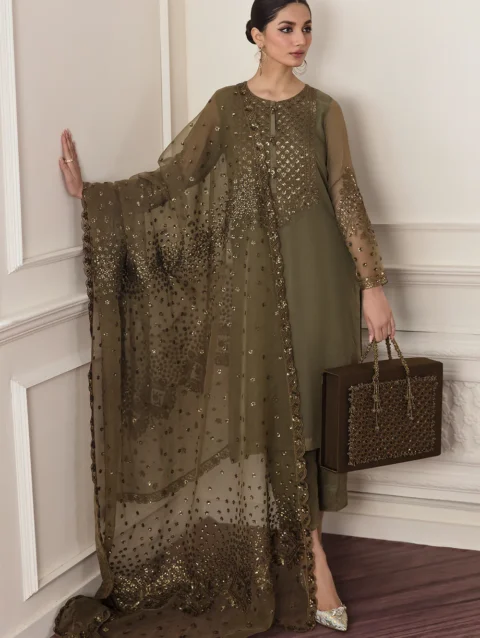 EMBROIDERED CHIFFON UF-295